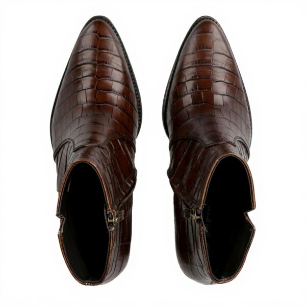 Bottines cuir reptile marron femme Paul Green 9780-076