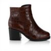 Bottines cuir reptile marron femme Paul Green 9780-076