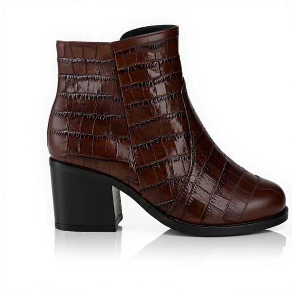 Bottines cuir reptile marron femme Paul Green 9780-076