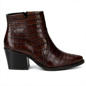 Bottines cuir reptile marron femme Paul Green 9780-076