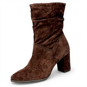 Bottines Paul Green Femme Suède Talon Bloc Noir 9475-013