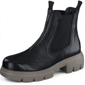 Bottines Chelsea Femme Paul Green Confortable Noir 9894