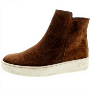 Bottes femme Paul Green marron cuir talon plat confort
