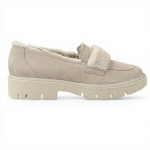 Mocassins femme Paul Green daim beige 1036-004 chaussures