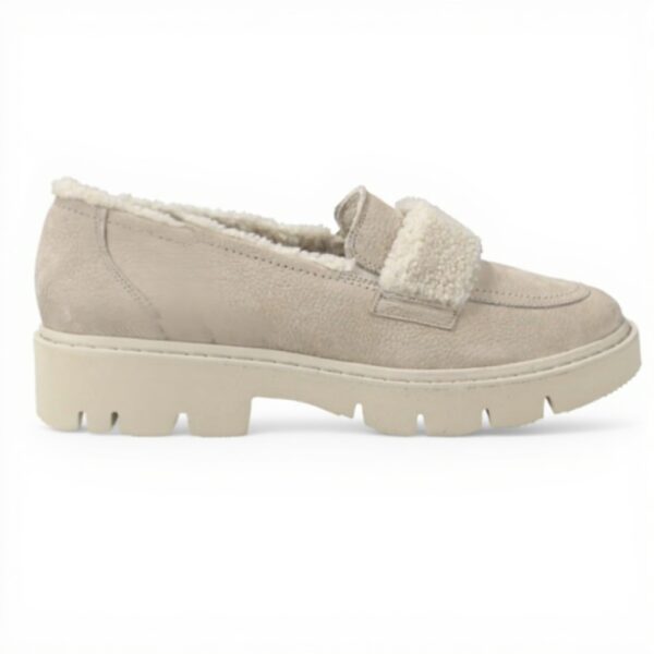 Mocassins femme Paul Green daim beige 1036-004 chaussures