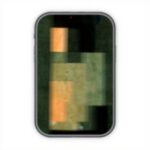 Poster Paul Klee Tour Orange Vert Semi Brillant Cadre Brun