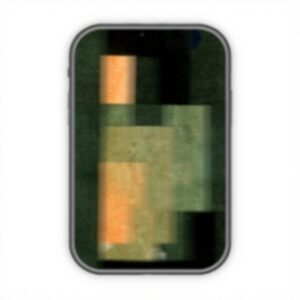 Poster Paul Klee Tour Orange Vert Semi Brillant Cadre Brun