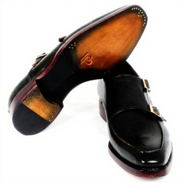 Paul Parkman Chaussures double monkstrap homme vert Goodyear