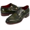 Paul Parkman Chaussures double monkstrap homme vert Goodyear
