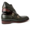 Paul Parkman Chaussures double monkstrap homme vert Goodyear