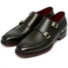 Paul Parkman Chaussures double monkstrap homme vert Goodyear