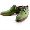 Paul Parkman Richelieu Homme Vert Cuir Véritable Lacets