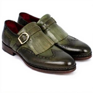 Chaussures richelieu homme Paul Parkman bout ailé vert