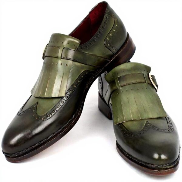 Chaussures richelieu homme Paul Parkman bout ailé vert