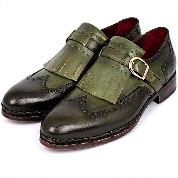 Chaussures richelieu homme Paul Parkman bout ailé vert