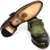 Chaussures richelieu homme Paul Parkman bout ailé vert