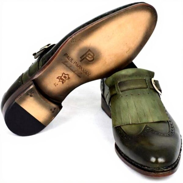 Chaussures richelieu homme Paul Parkman bout ailé vert