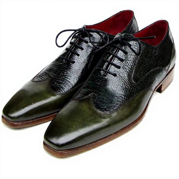 Paul Parkman Oxford Homme Cuir Vert Chaussures sur Mesure