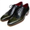 Paul Parkman Oxford Cuir Vert Homme Chaussures sur Mesure