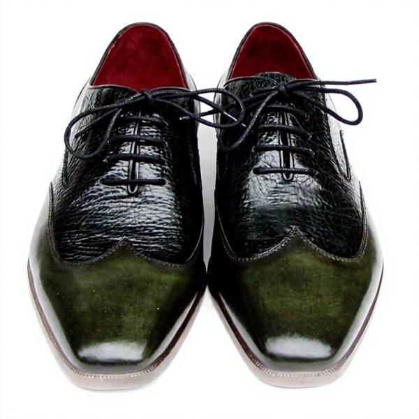 Paul Parkman Oxford Cuir Vert Homme Chaussures sur Mesure