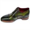 Paul Parkman Oxford Captoe Homme Vert Cuir Veau Main