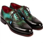 Paul Parkman Oxfords Goodyear Welted Marron Vert Chaussures