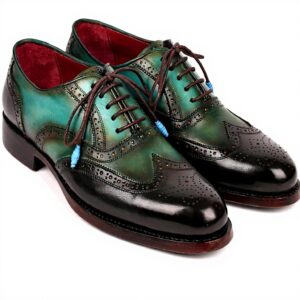Paul Parkman Oxfords Goodyear Welted Marron Vert Chaussures