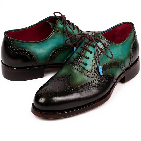 Paul Parkman Oxfords Goodyear Welted Marron Vert Homme
