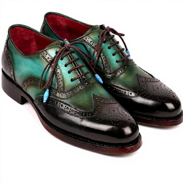 Paul Parkman Oxfords Goodyear Welted Marron Vert Homme
