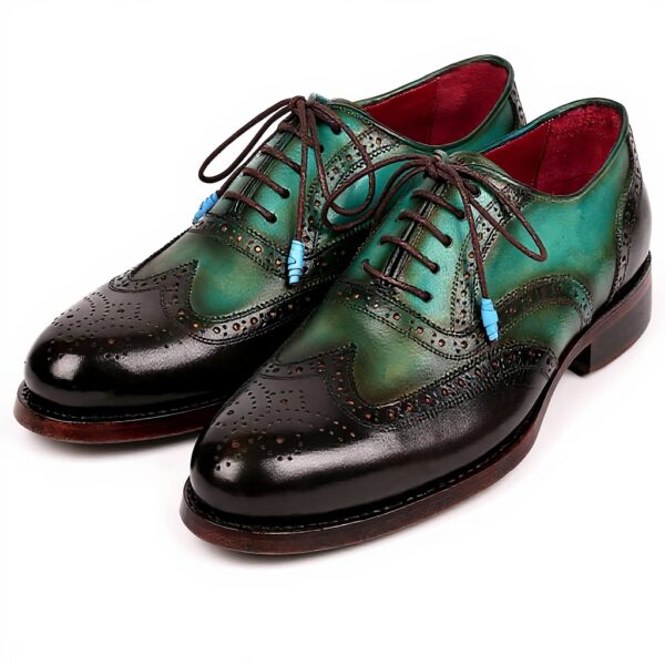Paul Parkman Oxfords Goodyear Welted Marron Vert Chaussures