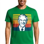 T-shirt Ron Paul Revolution Libertarien Coton Vert Kelly
