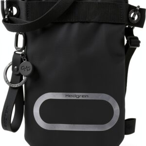 Sac bandoulière Hedgren croisé RFID femme noir élégant-0