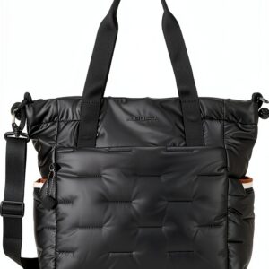 Sac Tote Hedgren Noir Puffer Femme Reißverschlussfach-0